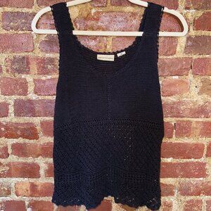 Black Crochet Tank Top